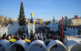 New Year at the Christmas tree in Yekaterinburg