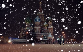 Red Square in snow