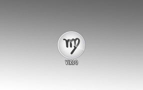 Virgo sign on a gray background