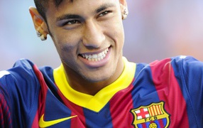 Barcelona Neymar smiling