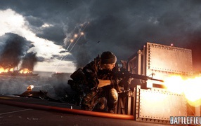 Battlefield 4 soldier in action