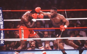 Famous boxer Mike tyson in the ring