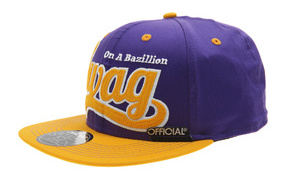 Purple swag cap on a white background