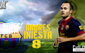 The best football player of Barcelona Andres Iniesta