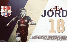 The best football player of Barcelona Jordi Alba