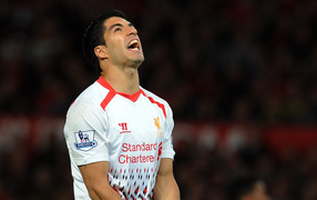 The best football player of Liverpool Luis Suarez missed a goal