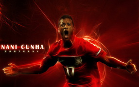 The best football player of Manchester United Luis Nani on fire
