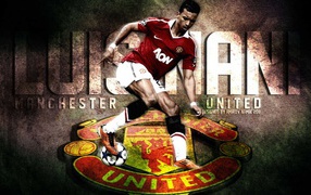 The football player number 17 of Manchester United Luis Nani