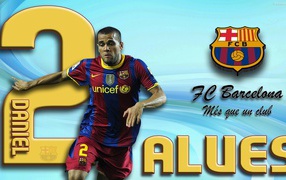 The football player of Barcelona Daniel Alves