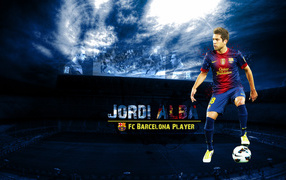 The football player of Barcelona Jordi Alba