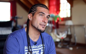 The football player of Barcelona José Pinto in his house