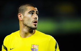 The football player of Barcelona Victor Valdes