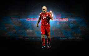 The football player of Bayern Arjen Robben