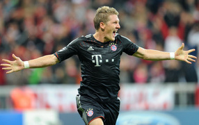The football player of Bayern Bastian Schweinsteiger