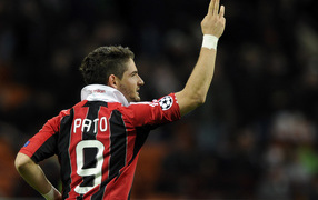 The football player of Corinthians Alexandre Pato showing love to the fans