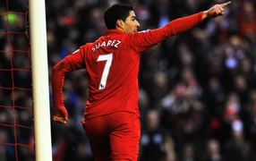 The football player of Liverpool Luis Suarez