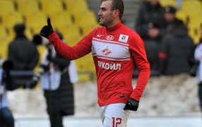 The football player of Moscow Spartak Yura Movsisyan