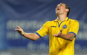 The football player of Rostov Artem Dzyuba