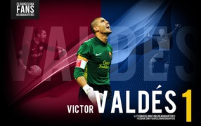 The goalkeeper of Barcelona Victor Valdes