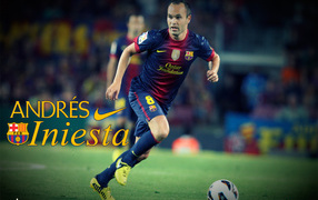 The player of Barcelona Andres Iniesta