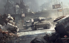 World of Tanks: танки разгромили город