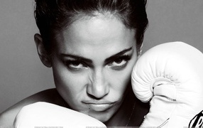  Jennifer Lopez wearing boxing gloves