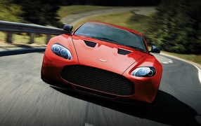 Aston Martin zagato car on the road 
