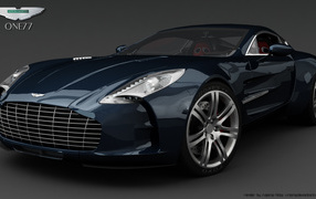 Черный Aston Martin one 77