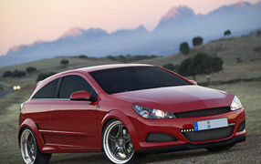 Design of the car Opel Astra GTC 2014 