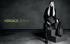 Girl in jeans by Versace