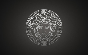 Gray logo Versace
