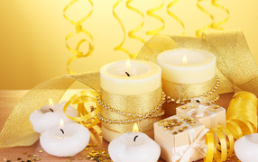 Candles and gifts for the feast