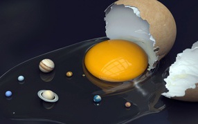Солнечная система в яйце