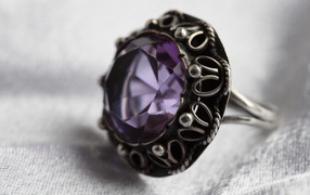 	 A ring with a stone