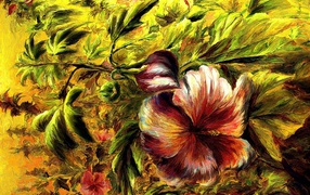 Картина с цветком