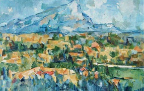 Painting Cezanne - Big mountain