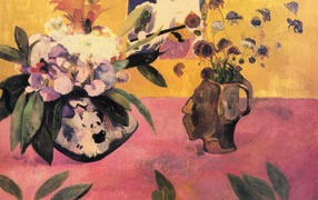Painting Cezanne - Flower composition