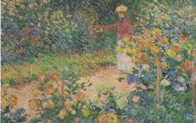 Painting Claude Monet - Im garten