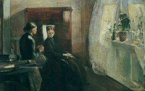 Картина Эдварда Мунка - Женщина у окна