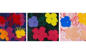 The painting of Andy Warhol Flowers
