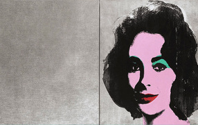 The painting of Andy Warhol pretty woman