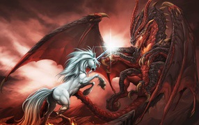 Battle of the horse and the dragon
