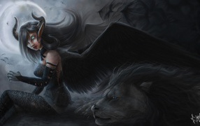 Черный ангел и лев
