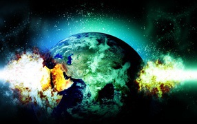 	   Explosion on Earth