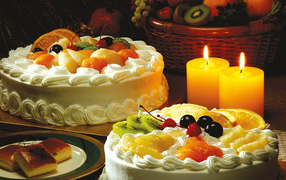 Cakes and candles
