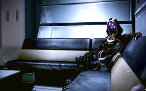 	  Alien sitting on the couch