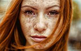 Brown-eyed girl with freckles