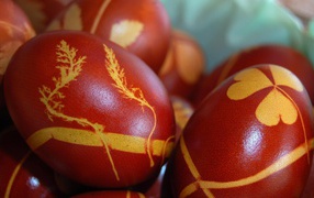 Beautiful pattern on the eggs for Easter