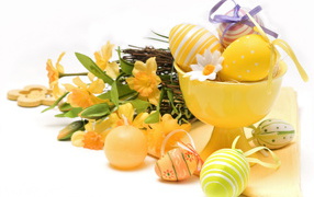 Yellow Easter bouquet for Easter