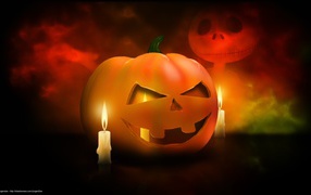 Pumpkin candle
